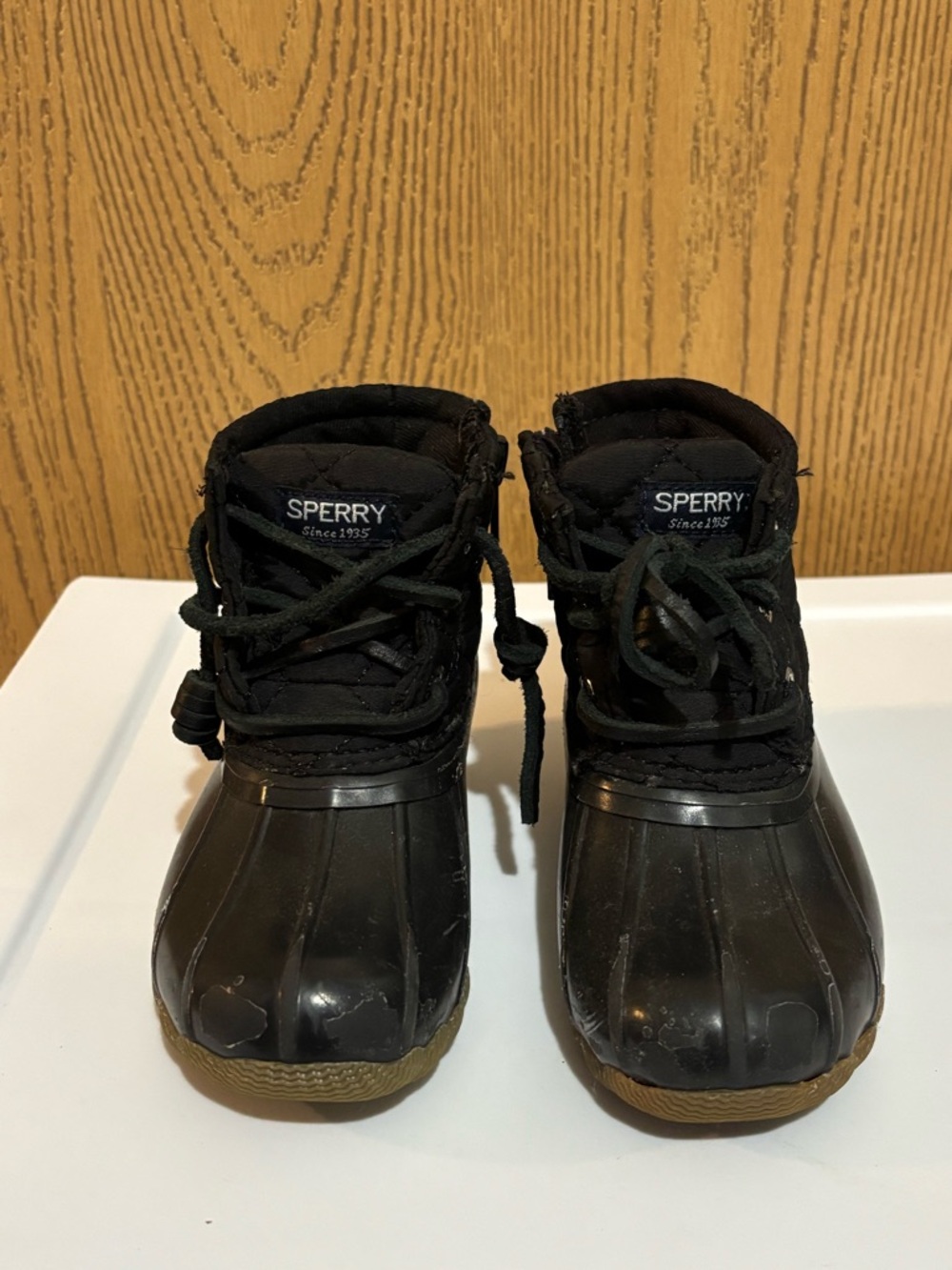 Sperry Kids Black Duck Rain Boots-8T